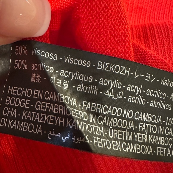 Zara Red knit Sweater Size Small - Picture 4 of 6